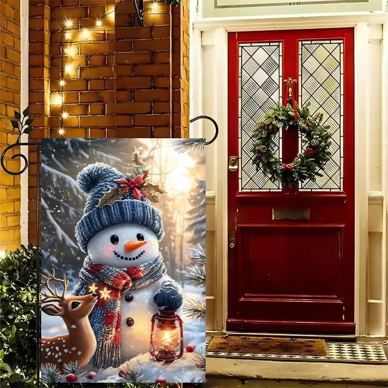 Winter Christmas Garden Flag 12x18 Double Sided for Outside