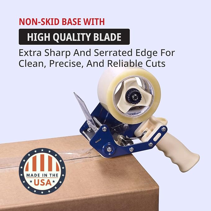 Tape Logic 3 Inch Multi Roll Packing Tape Dispenser, Heavy Duty Desk Tape Dispenser with Non-Skid Base for Shipping Tape, Packaging Tape, Moving Tape, Mailing, Office, Warehouse & Packing Supplies