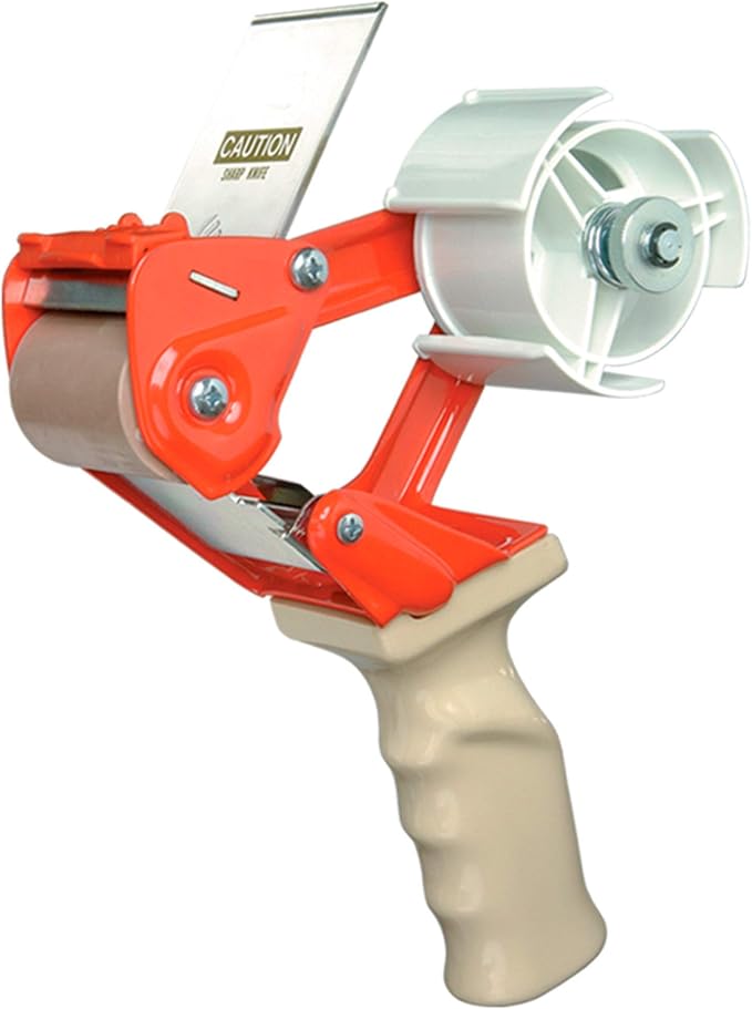 APQ Industrial Packing Tape Dispenser for 2" Tape. Side Loading Tape Gun. Heavy Duty Hand Tape Gun. Lightweight and Portable for Commercial Packaging, Shipping, Moving, Carton and Box Sealing.