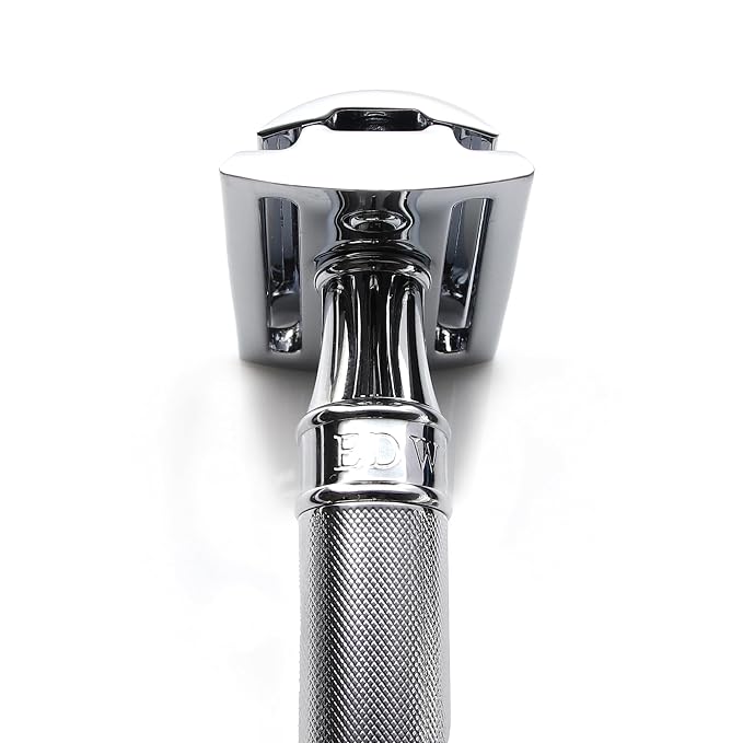 Edwin Jagger Double Edge Safety Razor With Long Handle (Blue) (Barley)
