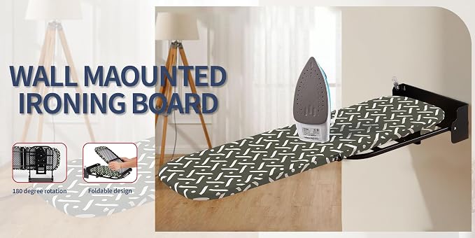 Wall-Mounted Steel Farme Folding Ironing Board (Ironing Board with Holder)