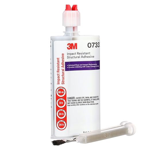 3M Impact Resistant Structural Adhesive, 07333, Two-Part Epoxy, True Automotive OEM Recommended, 200 mL/6.75 fl oz Cartridge, Purple
