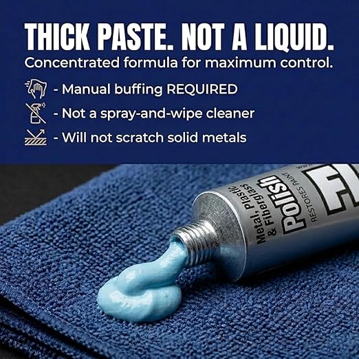 Flitz Multi-Purpose Metal Polish Paste - 1.76oz Tube of USA-Made Chrome Polish - Works on Stainless Steel, Aluminum, Plastic, Jewelry and Cars - Non-Abrasive Cleaner & Rust Remover (20 Pack)