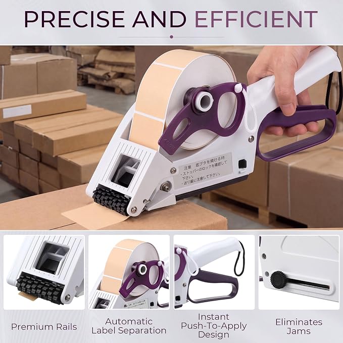 Hand Held Label Applicator, Manual Applicator Target Pasters Gun for Automatically Peel Off and Stick for Target Pasters Round Square Irregular Shape (Yh-60, 22-70mm Label Width)