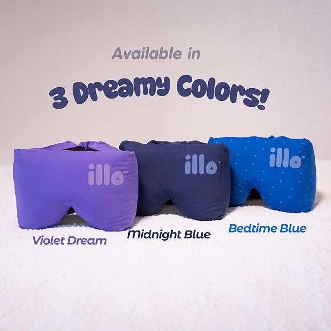 illo Wearable Pillow Sleep Mask | Soft Mulberry Silk Blend Patented Blackout Weighted Eye Mask for Women Sleeping | Her Great Birthday Gift for Mom Wife Sister Grandma Girlfriend Teacher & Friend