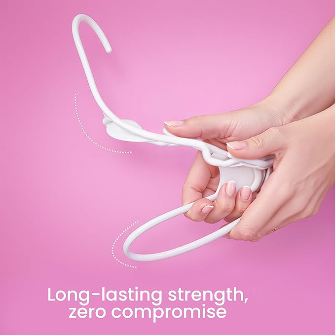 Utopia Home Plastic Hangers 100 Pack – Space Saving Clothes Hanger White | Durable & strong | Closet organizer & storage | Ideal for apartments, dorms & stocking stuffers