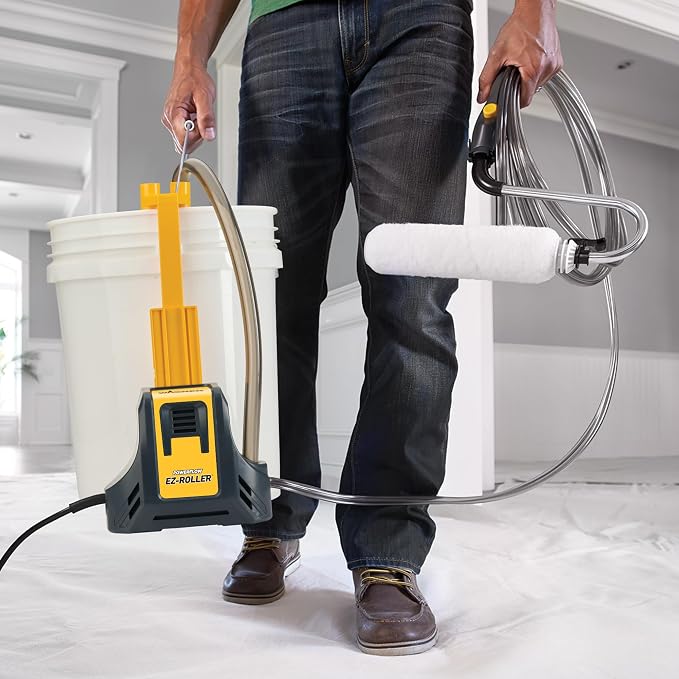 Wagner Spraytech 2461319 PowerFlow EZ Roller, Multi-Room Electric Powered Direct Feed Paint Roller, Great for Large and Multi-Room Painting Projects