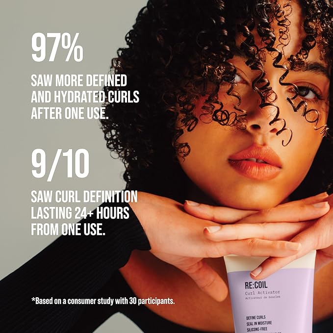 AG Care Re:Coil Curl Activator Curl Cream Award-Winning Curl Creating Complex - Ultra-Nourishing Curly Hair Cream for Defined, Healthy Curls, 12 Fl Oz