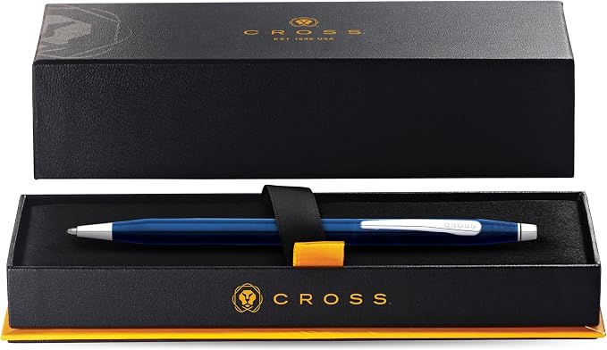 Cross Special Collection Classic Century Pearlescent Blue PVD Barrel and Polished Appointments Ballpoint Pen