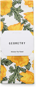 GEOMETRY Tea Towels – Spring & Summer Collection – Quick-Dry, Ultra-Absorbent, Reusable Microfiber Kitchen Towels for Drying & Cleaning - Field of Gold - 1 Pack