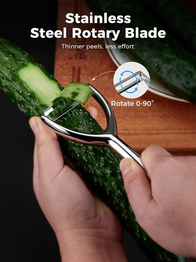 Y Vegetable Peeler, Ultra Sharp Stainless Steel Potato Peeler for Fruits and Vegetables, Serrated Blade Kitchen Peeler with Ergonomic Non-Slip Handle