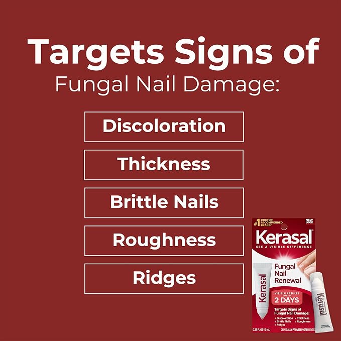 Kerasal Nail Fungus Extra Strength | Restorative Nail Repair for Damaged Nails, 0.33 fl oz (Packaging May Vary) (Pack of 2)