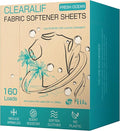 CLEARALIF laundry Fabric Softener Sheets, FRESH OCEAN Scent, 160 Loads, Eco Friendly, Great For Travel, Apartments, Dorms.