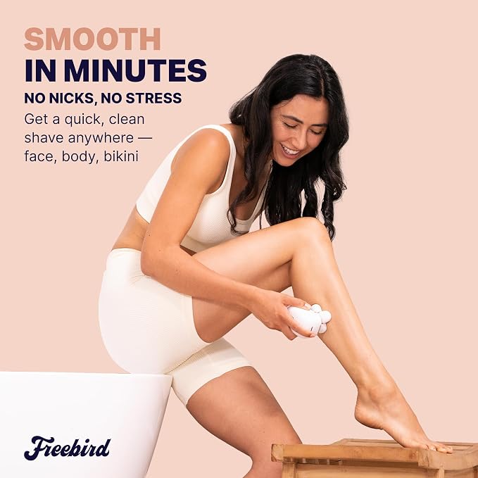 Freebird FlexSeries Electric Razor for Women - Silk Smooth Legs, Body Hair, & Pubic Shaver - for Private Area, Sensitive Skin, Bikini Trimmer