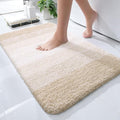 OLANLY Small Bathroom Rugs Mat 24x16, Extra Soft Absorbent Microfiber Bath Rugs, Rubber Backing, Quick Dry, Washable Bath Mats for Bathroom Floor, Tub and Shower, Home Decor Accessories, Light Beige