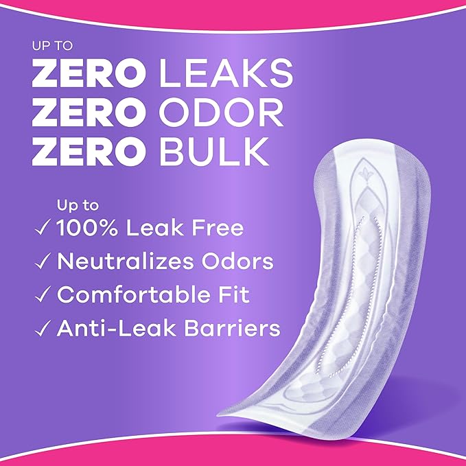 Always Discreet Adult Incontinence Pads for Women, Drier, 4 Drop Regular Length, Moderate Absorbency, Pads for Bladder Control Management, Bladder Leaks, & Postpartum Pads, 108ct
