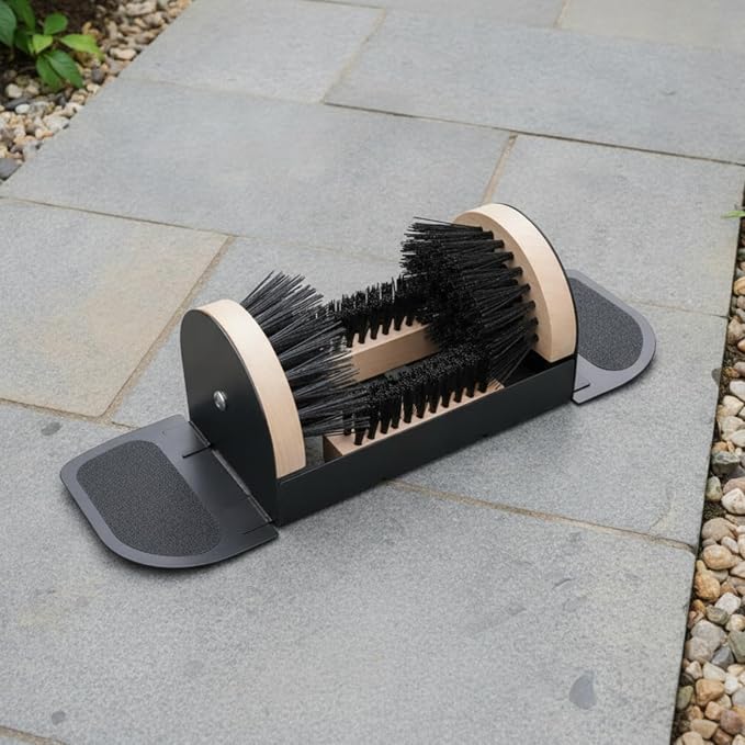 SM SunniMix Outdoor Shoe Brush Boot Scrubber Cleaner Wiper with Floor Or Threshold Mount and Thick Sides for Multi Angle Cleaning Solid Blocks Suitable for, with Pedal