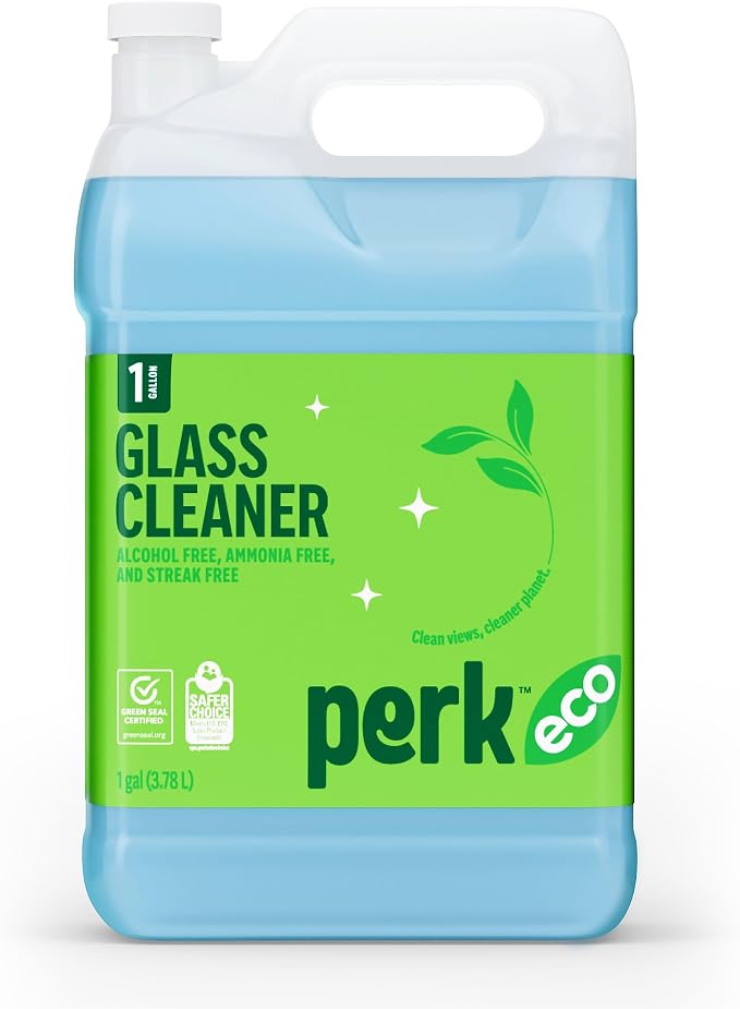 Perk Eco Glass Cleaner Refill, Ready To Use, 1 Gallon