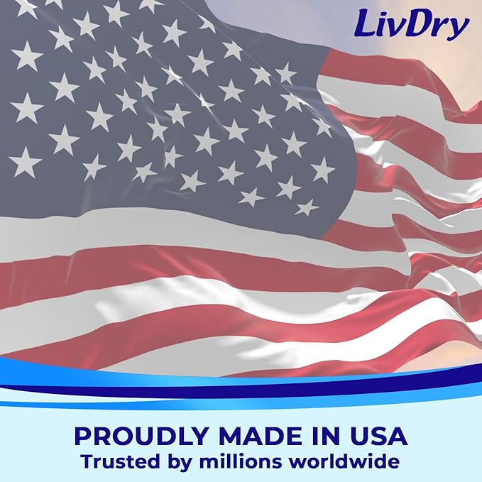 LivDry Adult Incontinence Underwear, Extra Absorbency Adult Diapers, Leak Protection (XXX-Large (44 Count))