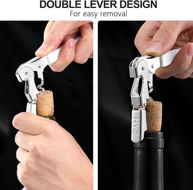 HYZ Wine Openers Bulk 20-Pack for Bartender, Waiter Corkscrew-Multi | Wine Keys for Severs, Commercial Grade Stainless Steel Double-Hinged Corkscrews with Foil Cutter