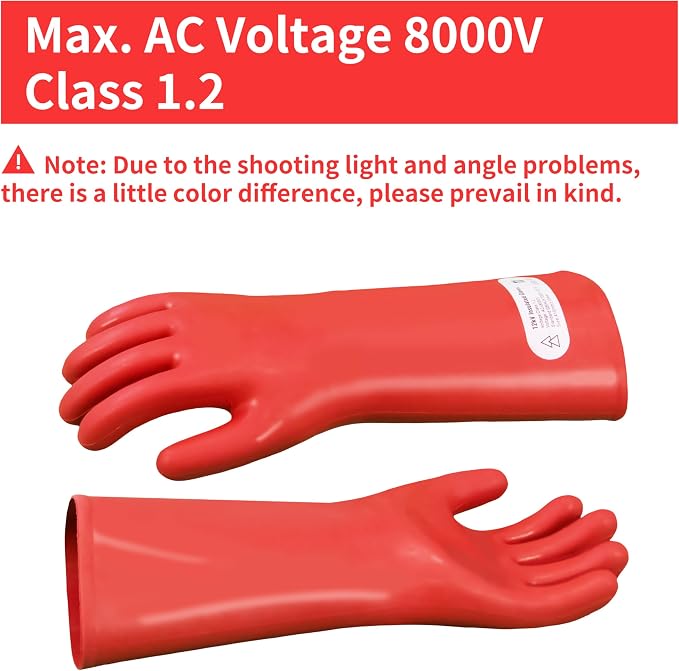 Insulated Electrician Gloves - Class 1 ASTM Compliant High Voltage Dielectric Electrical Gloves For Electrician,Electrical Safety Gloves 8000V AC