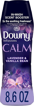 Downy Infusions In-Wash Scent Booster Beads, Calm, Lavender and Vanilla Bean, 8.6 oz