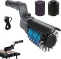 Upgraded Electric Grill Brush, Cordless Rechargeable Grill Cleaning Brush with Adjustable Angle, Stainless Steel Brush Head, 3-Speed Power, 90-Min Runtime, Waterproof Cleaner for BBQ Grates (Gray)