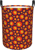 Retro Basketball Laundry Hamper Laundry Basket Circular Hamper Dirty Clothes Storage with Handles