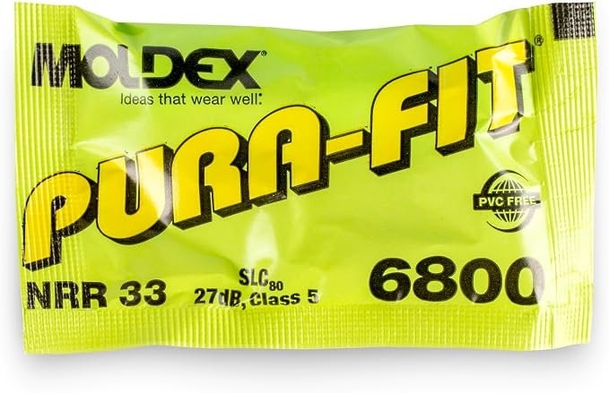 Moldex Pura-Fit Foam Earplugs – Soft, Comfortable, Uncorded, Disposable Ear Plugs, NRR 33dB Noise Reduction for Hearing Protection, Bright Green, Made in USA, 200 Pairs, 6800