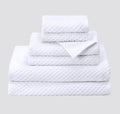 COTTON CRAFT Euro Spa Waffle Weave 6 Piece Towel Set - 100% Cotton - White | 2 Oversized Luxurious Large Bath Towels, 2 Hand Towels, 2 Washcloths - Soft Plush Super Absorbent Low Lint Quick Dry