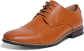 Mens Classic Cap Toe Dress Shoes Oxford for Office | Polished PU Outer Shell,Ventilated Comfortable Latex Insole. Formal Footwear Suited for Office Engagements ,Outings,Weddings