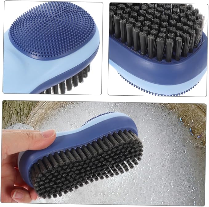 Healeved 4pcs Multi-Function Brush Soft Bristle Cleaning Brush for Clothes Shoes and More for Home Office Kitchen and Bathroom Use Iceberg