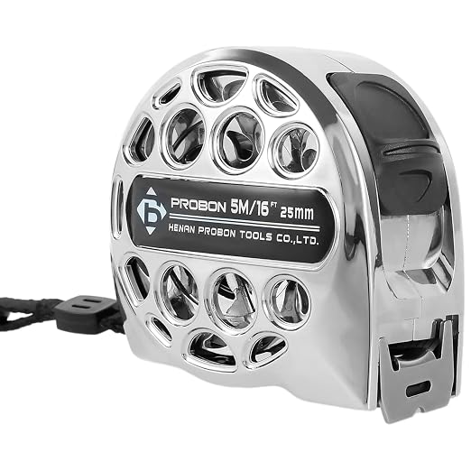 16 Ft Tape Measure, Stainless Steel Double Sided Scale Retractable Measuring Tape, Anti Fall Wear Resistant Metric Ruler, Hollow Design, Self Lock