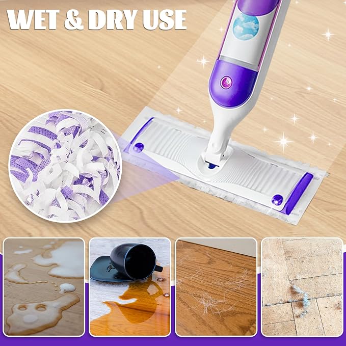 80 Pack Disposable Pads Compatible with Swiffer Power Mop Pads Replacement for Swiffer Power Mop Refills, Multi-Surface &Wood Floor Cleaning