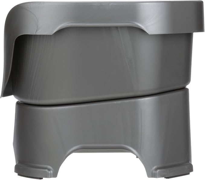 Neater Pet Brands Neater Feeder Deluxe Mess Proof Dog Bowls Elevated for Medium Dogs 19-40 lbs, Made in USA, No Spill Raised Dog Food Bowl Stand Feeding Station, Food and Water Bowl Set, Gunmetal