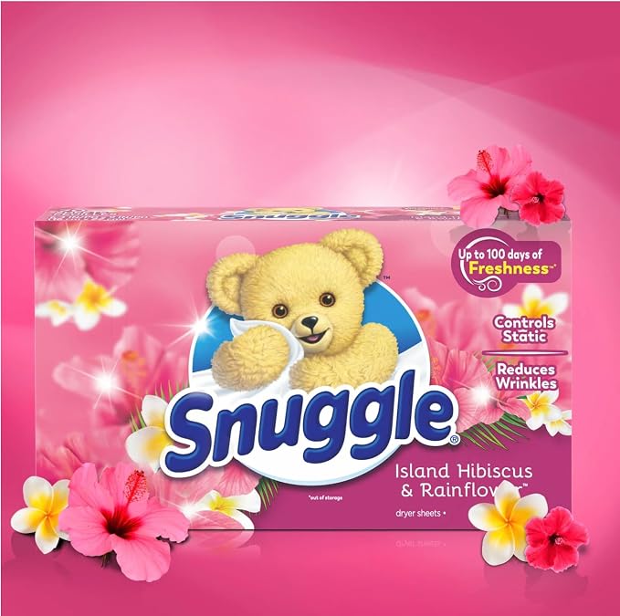 Snuggle Dryer Sheets 70 Count (Pack of 4) Scent May Be Vary (Fabric Softener Sheets, Island Hibiscus & Rainflower)