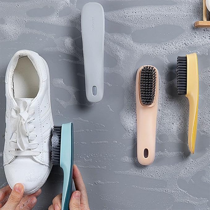Cute Portable Comfortable Clothes Laundry Grip Cleaner Shoes Scrubbing Brush Scrubber Cleaning Tool (Color : Rojo)