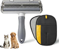 A&O Pet Hair Remover Set for Cats & Dogs – Grooming Gloves & Reusable Lint Roller Combo – Dog Cat Fur Remover for Furniture, Couch, Carpet, Clothes & Car Seats – Washable Electrostatic Deshedding Tool