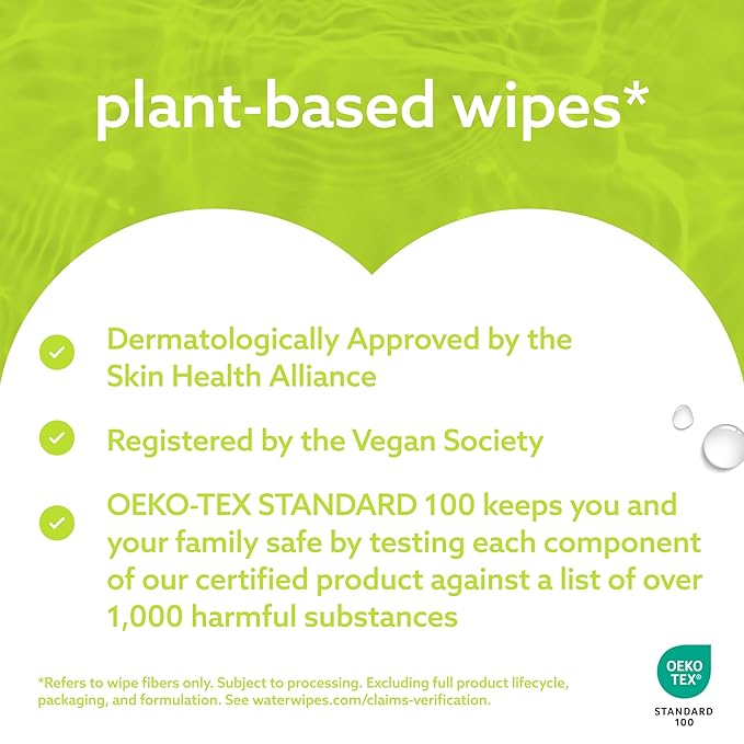 WaterWipes Refreshing Feminine Wipes, Stay Fresh On-The-Go, pH Friendly for Daily Intimate Care, Odor Removal, Gynecologist Approved, Fragrance Free, 112 Count (4 Packs)
