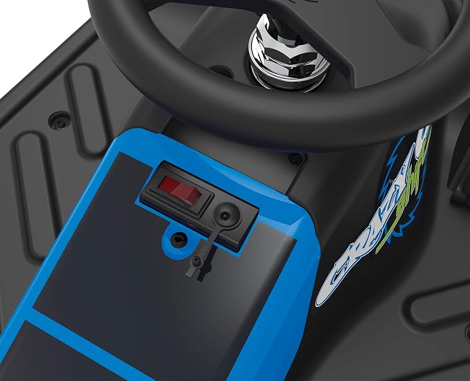 Razor Crazy Cart Shift Electric Go Kart for Kids Ages 6+ - 12V Drifting System, High/Low Speed Switch, Simplified Drifting, Riders up to 120 lbs, Black/Blue