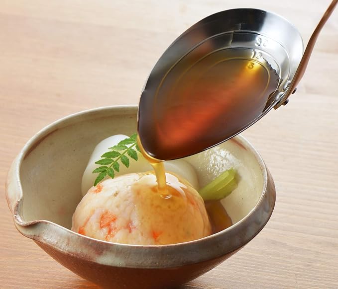 Yoshikawa YJ2775 Cooking Iroha Ladle, Graduated Horizontal Mouth, Silver, 2.4 fl oz (70 ml)