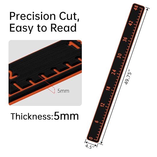 HZshark EVA Foam Fish Measuring Board, Fish Ruler with 3M Self-Adhesive Backing,48" Fishing Tape Measure for Boats Sailboats Yachts Kayaks