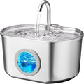 Cat Water Fountain Stainless Steel: 74oz/2.2L Cat Fountain for Drinking | Pet Water Fountain Inside - Automatic Dog Watering Dispenser Bowl - Pet Feeding & Watering Supplies