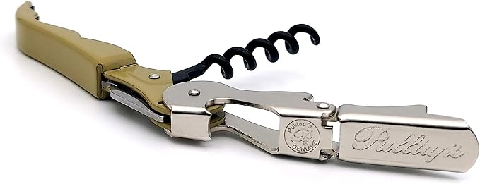 Pulltap's Genuine Classic 500 Waiter's Corkscrew – Double-Hinged Wine Key with Hinged Foil Cutter – Patented Design – Made in Spain – Olive Green (Verde Oliva)