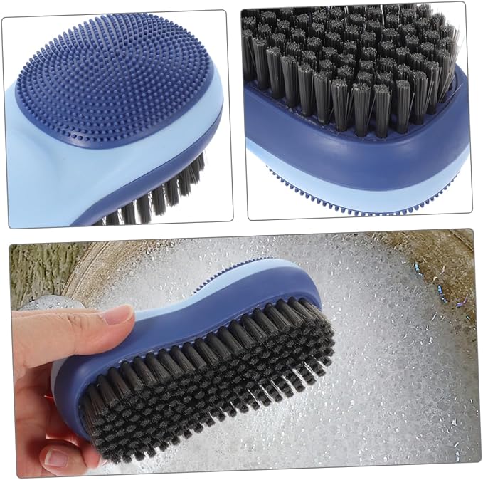 Healeved 6pcs Double-Sided Laundry Scrub Brush for Clothes and Shoes Cleaning Soft Bristle Multi-Functional Tool for Home Office Kitchen and Bathroom Use Iceberg