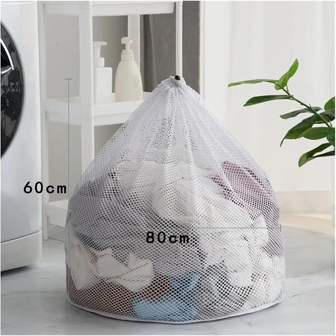 1-4PCS Household Storage Washing Laundry Bag Mesh Organizer Net Bra Socks Underwear Shoe Storag Wash Machine Cover Clothes(A 60x80cm,1pcs)