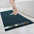 Muddy Mat® | Chenille Bathroom Rugs Quick Dry Microfiber Mats Non Slip Washable, Extra Thick, Soft and Highly Absorbent Bath Mats for Bathroom, Kitchen, and Shower Floor - Atlantic Blue 36"x60"