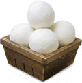Wool Dryer Balls Natural Fabric Softener and 100% Organic, Chemical Free and Reduces Wrinkles. Saving Electricity and Drying Time XL Size 4 Pack White 4 Count