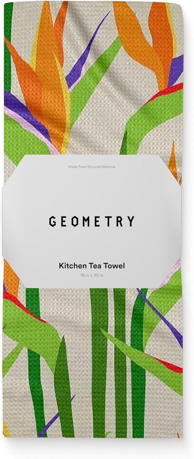 GEOMETRY Spring Kitchen Towels - Quick Dry Microfiber Cloth Spring & Summer Dish Towels for Kitchen Drying - Premium Quick Dry Towel - Paradise Blooming, 18" x 30" - 1-Pack