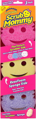 Scrub Mommy Kitchen Sponges - Dual-Sided Dish Sponges for Scrubbing - Non-Scratch Cleaning Sponges for Washing Dishes, Bathroom & Multi-Surface Cleaning - Online Exclusive (3 Count)